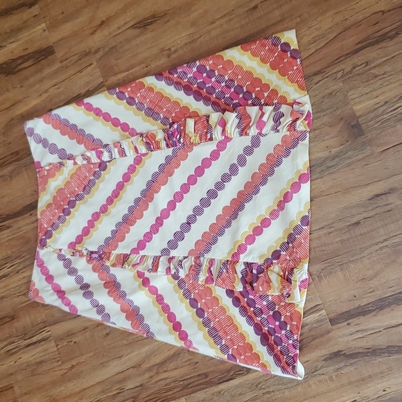 Anthropologie Odille Retro Print 100% Cotton Corduroy Skirt Size 4 - Picture 1 of 5